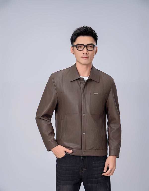 Vernier Leather Blazer