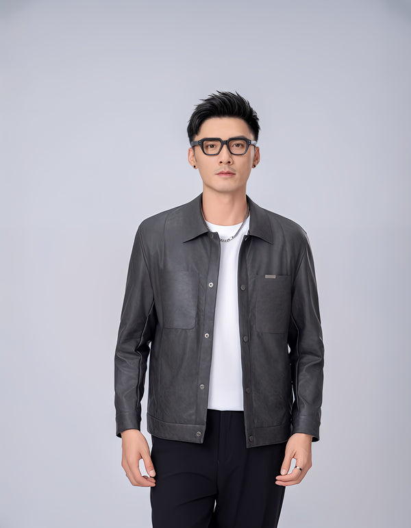 Vernier Leather Blazer