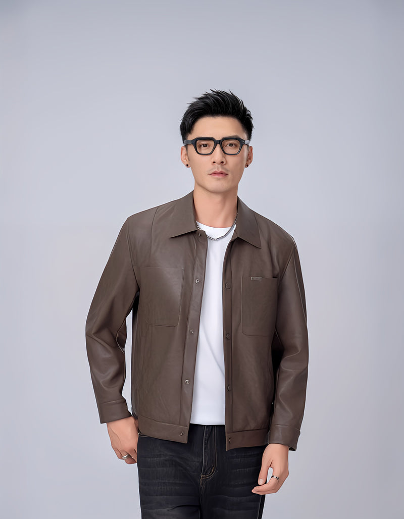 Vernier Leather Blazer