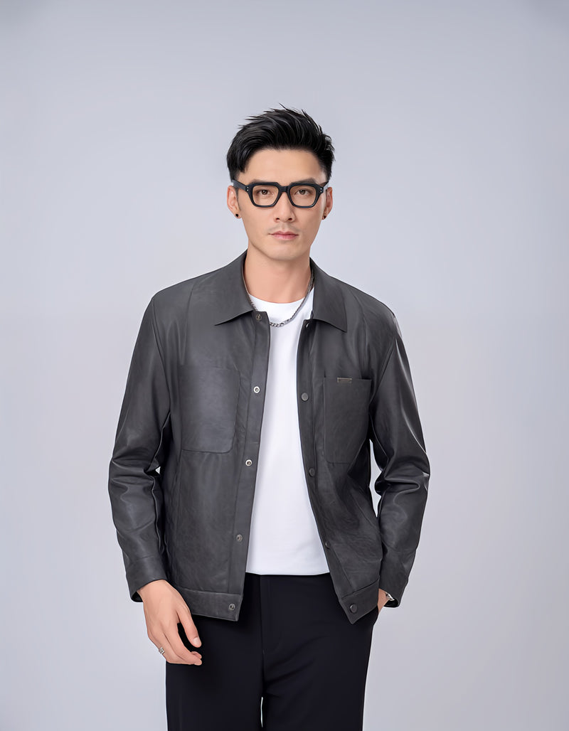 Vernier Leather Blazer