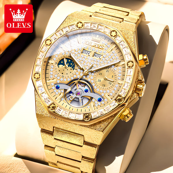 OLEVS 9805 Men's Fashion Casual Mechanical Wristwatch