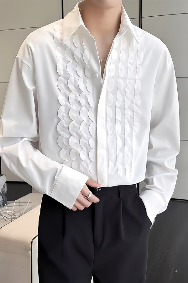 Versei Corrugé Tuxedo Shirt