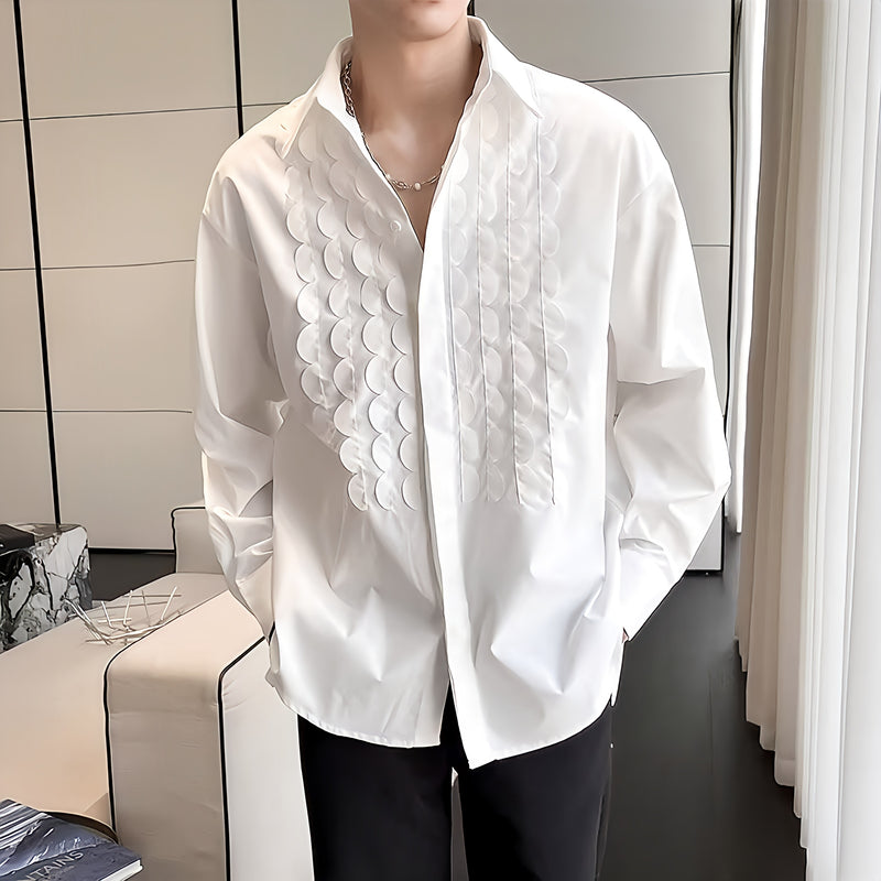 Versei Corrugé Tuxedo Shirt